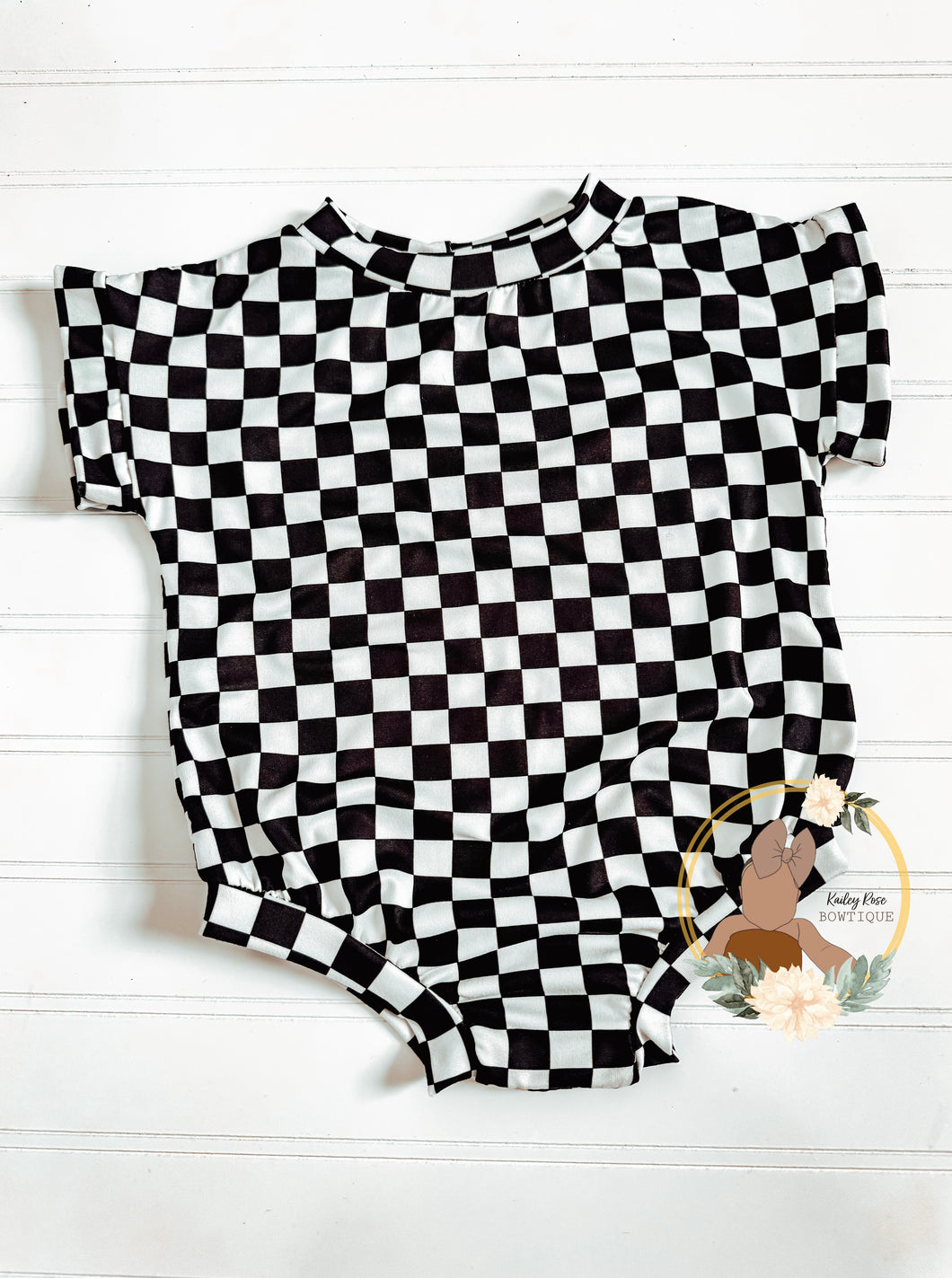 CHECKERED ROMPER 0/3M